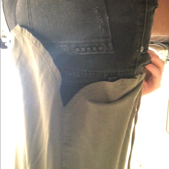 F21 green lace up top, size medium - Picture 4 of 5